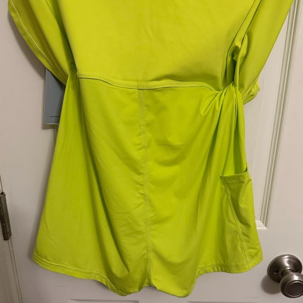Antonio Melani Active Tennis Courtside Mini Dress hidden side pocket lime Large - Picture 7 of 10